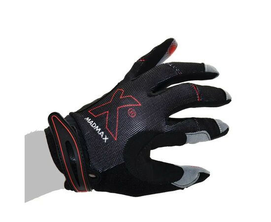 Рукавички для фітнесу MadMax MXG-103 X Gloves Black/Grey S (MXG-103-BLK_S), зображення 2 Рукавички для фітнесу MadMax MXG-103 X Gloves Black/Grey S (MXG-103-BLK_S), зображення 2