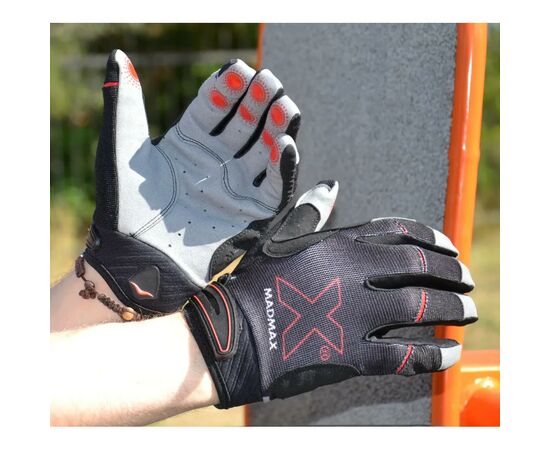 Рукавички для фітнесу MadMax MXG-103 X Gloves Black/Grey S (MXG-103-BLK_S), зображення 4 Рукавички для фітнесу MadMax MXG-103 X Gloves Black/Grey S (MXG-103-BLK_S), зображення 4