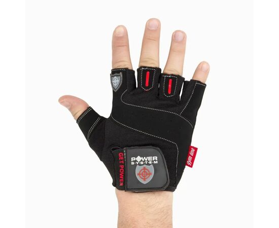 Рукавички для фітнесу Power System PS-2550 Get Power Black XXL (PS-2550_2XL_Black), зображення 4 Рукавички для фітнесу Power System PS-2550 Get Power Black XXL (PS-2550_2XL_Black), зображення 4