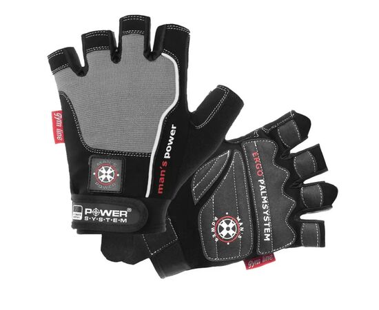 Рукавички для фітнесу Power System PS-2580 Mans Power Black/Grey XXL (PS-2580_2XL_Black-grey), зображення 2 Рукавички для фітнесу Power System PS-2580 Mans Power Black/Grey XXL (PS-2580_2XL_Black-grey), зображення 2