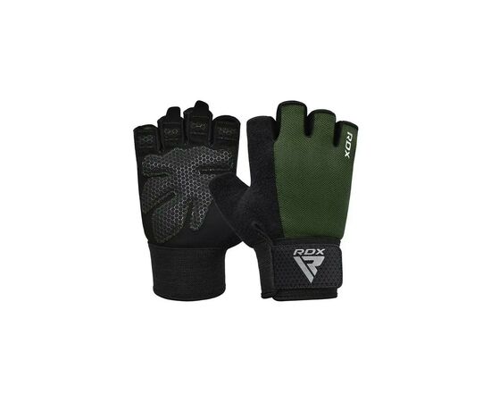 Рукавички для фітнесу RDX W1 Half Army Green L (WGA-W1HA-L)