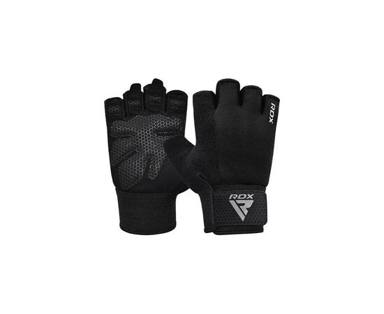 Рукавички для фітнесу RDX W1 Half Black Plus XL (WGA-W1HB-XL+)