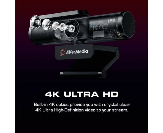 Веб-камера AVerMedia Live Streamer CAM PW513 4K Black (61PW513000AC), изображение 7 Веб-камера AVerMedia Live Streamer CAM PW513 4K Black (61PW513000AC), изображение 7