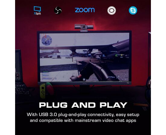 Веб-камера AVerMedia Live Streamer CAM PW513 4K Black (61PW513000AC), изображение 9 Веб-камера AVerMedia Live Streamer CAM PW513 4K Black (61PW513000AC), изображение 9
