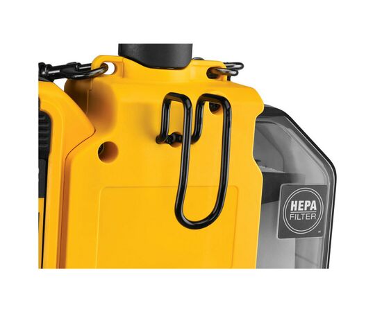 Пылесос строительный DeWALT 18В XR Li-Ion, HEPA Filter, 1.65 кг (без АКБ и ЗУ) (DWH161N), изображение 2 Пылесос строительный DeWALT 18В XR Li-Ion, HEPA Filter, 1.65 кг (без АКБ и ЗУ) (DWH161N), изображение 2