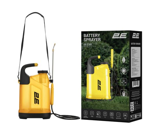 Опрыскиватель 2E AquaSpray 7LR 7л, 3.7В, 1х2500мAh, Li-ion 2бар, 0.8л/мин, 1.4кг (2E-7LBS), изображение 11 Опрыскиватель 2E AquaSpray 7LR 7л, 3.7В, 1х2500мAh, Li-ion 2бар, 0.8л/мин, 1.4кг (2E-7LBS), изображение 11