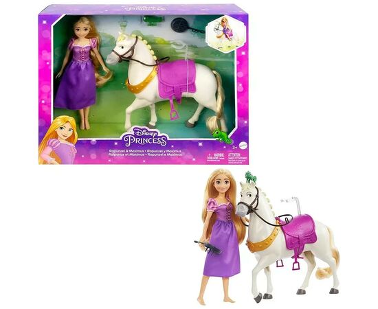 Кукла Disney Princess Рапунцель Принцесса с верным другом Максимусом (HLW23), изображение 5 Кукла Disney Princess Рапунцель Принцесса с верным другом Максимусом (HLW23), изображение 5