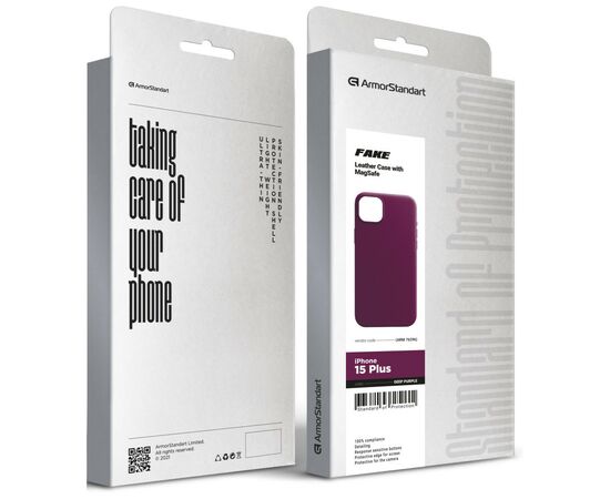 Чехол для мобильного телефона Armorstandart FAKE Leather Case Apple iPhone 15 Plus Deep Purple (ARM76296), изображение 5