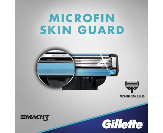 Бритва Gillette Mach3 с 2 сменными картриджами (7702018020706/7702018020676), изображение 4 Бритва Gillette Mach3 с 2 сменными картриджами (7702018020706/7702018020676), изображение 4