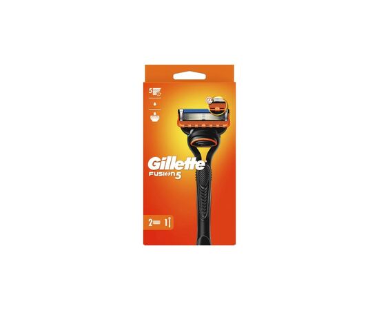 Бритва Gillette Fusion5 с 2 сменными картриджами (7702018874125/7702018866946), изображение 2 Бритва Gillette Fusion5 с 2 сменными картриджами (7702018874125/7702018866946), изображение 2