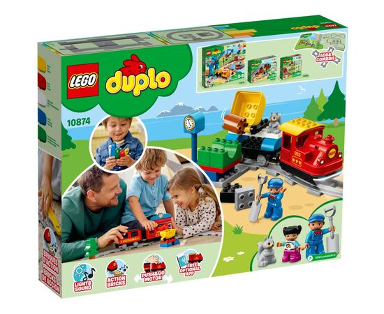 Конструктор LEGO Поезд на паровой тяге 59 деталей (10874), изображение 8 Конструктор LEGO Поезд на паровой тяге 59 деталей (10874), изображение 8