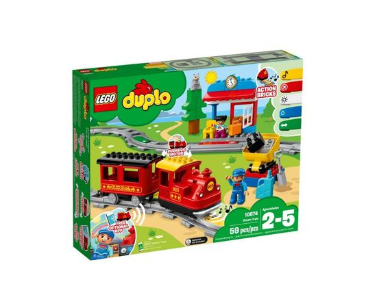 Конструктор LEGO Поезд на паровой тяге 59 деталей (10874)