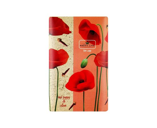 Твердое мыло Happy Life Красный мак и гвоздика 180 г (4823107604096)