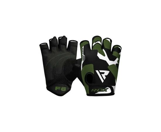Перчатки для фитнеса RDX F6 Sumblimation Black/Green L (WGS-F6GN-L), изображение 2 Перчатки для фитнеса RDX F6 Sumblimation Black/Green L (WGS-F6GN-L), изображение 2