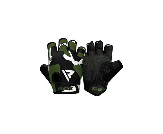 Перчатки для фитнеса RDX F6 Sumblimation Black/Green L (WGS-F6GN-L)