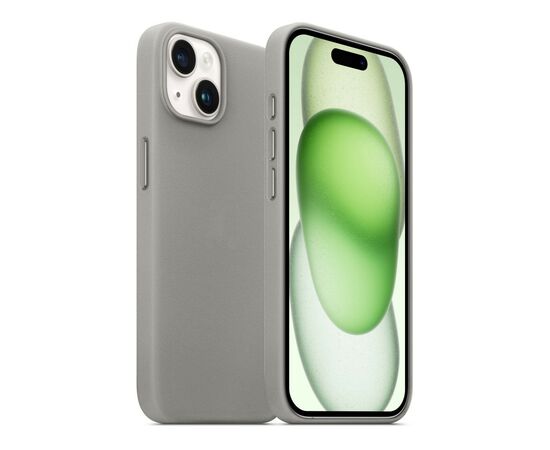 Чехол для мобильного телефона Armorstandart FAKE Leather Case Apple iPhone 15 Grey (ARM76289), изображение 3 Чехол для мобильного телефона Armorstandart FAKE Leather Case Apple iPhone 15 Grey (ARM76289), изображение 3