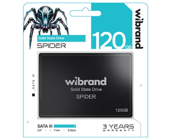 Накопитель SSD 2.5" 120GB Spider Wibrand (WI2.5SSD/SP120GBST), изображение 2 Накопитель SSD 2.5" 120GB Spider Wibrand (WI2.5SSD/SP120GBST), изображение 2