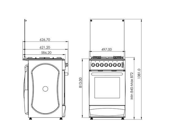 Плита Grunhelm G4FG5612W, изображение 4 Плита Grunhelm G4FG5612W, изображение 4