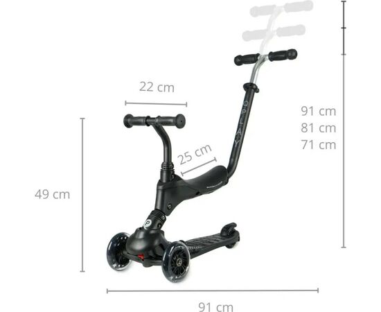 Самокат QPlay 5 в 1 Sema Pro Black (ST-004SemaProBlack), изображение 8 Самокат QPlay 5 в 1 Sema Pro Black (ST-004SemaProBlack), изображение 8
