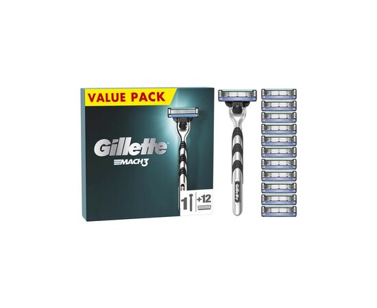 Бритва Gillette Mach3 з 12 змінними картриджами (7702018425853)