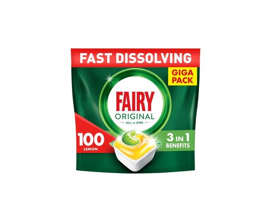 Таблетки для посудомийних машин Fairy Original All in One Lemon 100 шт. (8700216237383)