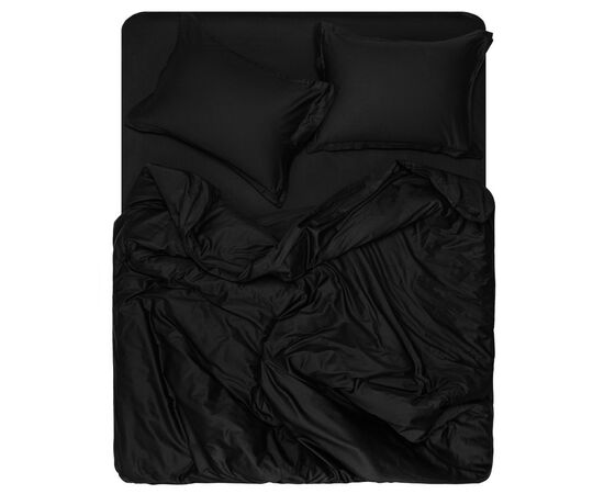 Простынь Ardesto Mix&Match Premium 100% хлопок, сатин черный 180х240 см (ART1824FSL), изображение 5 Простынь Ardesto Mix&Match Premium 100% хлопок, сатин черный 180х240 см (ART1824FSL), изображение 5