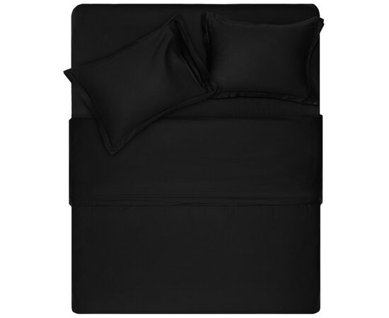Простынь Ardesto Mix&Match Premium 100% хлопок, сатин черный 240х260 см (ART2426FSL), изображение 4
