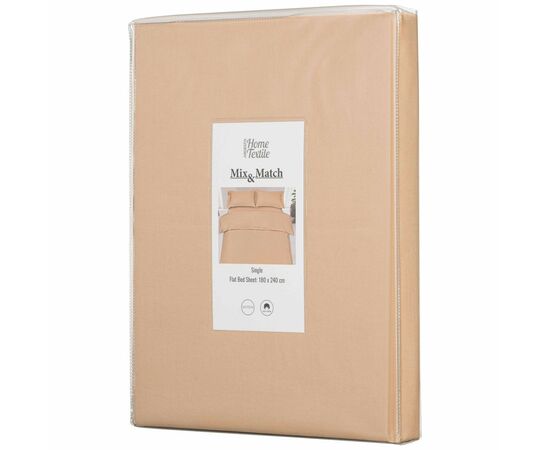 Простынь Ardesto Mix&Match 100% хлопок, сатин бежевый 180х240 см (ART1824FSI), изображение 2 Простынь Ardesto Mix&Match 100% хлопок, сатин бежевый 180х240 см (ART1824FSI), изображение 2
