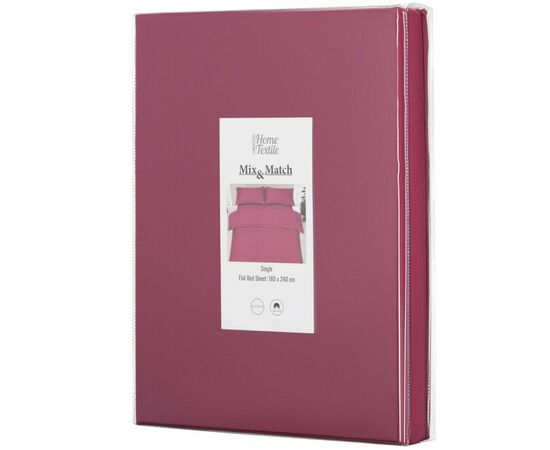 Простынь Ardesto Mix&Match 100% хлопок, сатин бордовый 180х240 см (ART1824FSR), изображение 2 Простынь Ardesto Mix&Match 100% хлопок, сатин бордовый 180х240 см (ART1824FSR), изображение 2