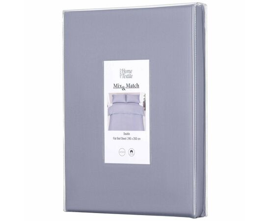 Простынь Ardesto Mix&Match 100% хлопок, сатин серый 180х240 см (ART1824FSF), изображение 2 Простынь Ardesto Mix&Match 100% хлопок, сатин серый 180х240 см (ART1824FSF), изображение 2