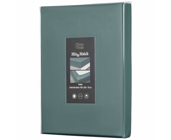 Простынь Ardesto на резинке Mix&Match Premium, 100% хлопок, сатин зеленый 160х200+30 см (ART1620FSE), изображение 5 Простынь Ardesto на резинке Mix&Match Premium, 100% хлопок, сатин зеленый 160х200+30 см (ART1620FSE), изображение 5