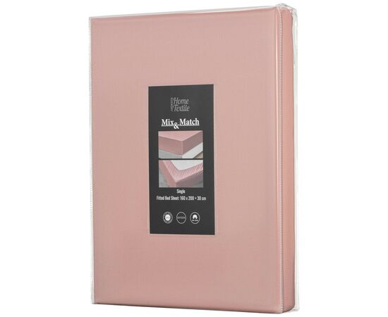 Простынь Ardesto на резинке Mix&Match Premium, 100% хлопок, сатин розовый светлый 160х200+30 см (ART1620FSU), изображение 6 Простынь Ardesto на резинке Mix&Match Premium, 100% хлопок, сатин розовый светлый 160х200+30 см (ART1620FSU), изображение 6