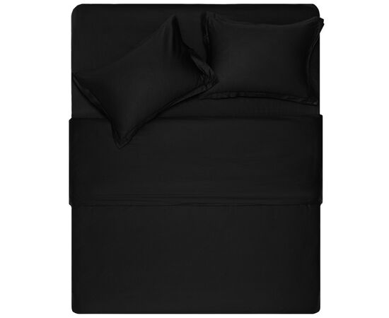Простынь Ardesto на резинке Mix&Match Premium, 100% хлопок, сатин черный 160х200+30 см (ART1620FSL)