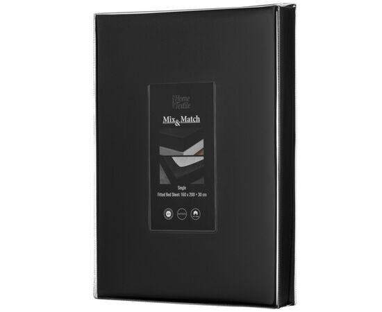Простирадло Ardesto на резинці Mix&Match Premium, 100% бавовна, сатин чорний 180х200+30 см (ART1820FSL), зображення 12 Простирадло Ardesto на резинці Mix&Match Premium, 100% бавовна, сатин чорний 180х200+30 см (ART1820FSL), зображення 12