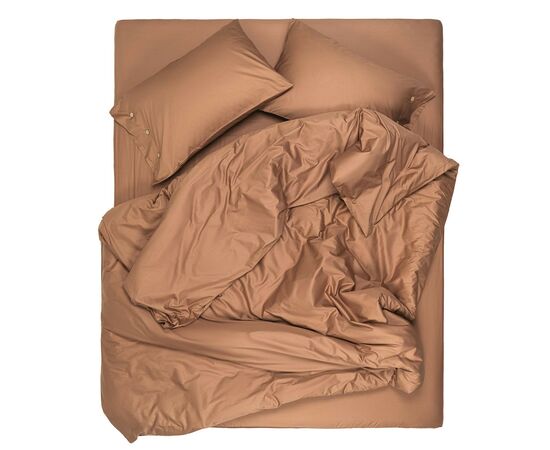 Простынь Ardesto на резинке Mix&Match, 100% хлопок, сатин коричневый 160х200+30 см (ART1620FSH), изображение 7 Простынь Ardesto на резинке Mix&Match, 100% хлопок, сатин коричневый 160х200+30 см (ART1620FSH), изображение 7