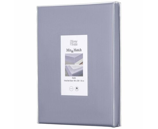 Простынь Ardesto на резинке Mix&Match, 100% хлопок, сатин серый 160х200+30 см (ART1620FSF), изображение 2 Простынь Ardesto на резинке Mix&Match, 100% хлопок, сатин серый 160х200+30 см (ART1620FSF), изображение 2