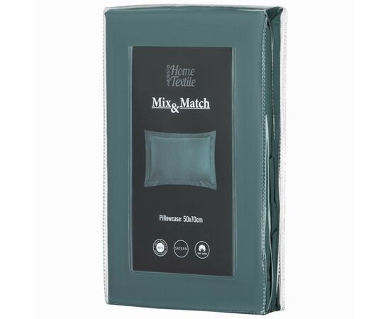 Наволочка Ardesto Mix&Match Premium 50х70+5см 100% хлопок, зеленый сатин (ART5070PCE), изображение 5 Наволочка Ardesto Mix&Match Premium 50х70+5см 100% хлопок, зеленый сатин (ART5070PCE), изображение 5