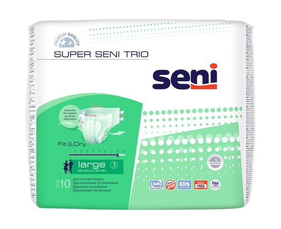 Підгузки для дорослих Seni Super Trio Large 10 шт (5900516691714)