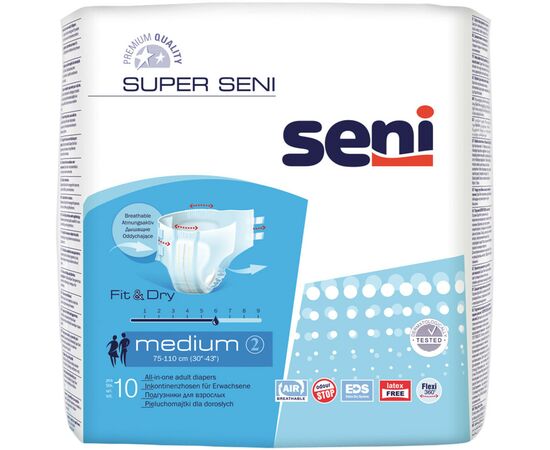Підгузки для дорослих Seni Super Medium 10 шт (5900516691189)