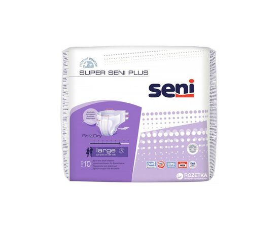 Підгузки для дорослих Seni Super Plus Large 10 шт (5900516691240)