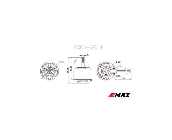 Двигатель для дрона Emax ECO II 2814 830KV (0101096041), изображение 8 Двигатель для дрона Emax ECO II 2814 830KV (0101096041), изображение 8