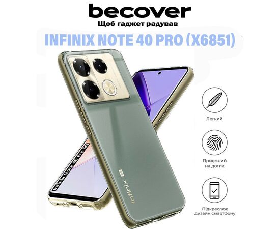 Чохол до мобільного телефона BeCover Infinix Note 40 Pro (X6851) Transparancy (711180), зображення 5