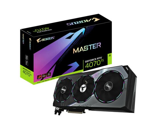 Видеокарта GIGABYTE GeForce RTX4070Ti 12Gb AORUS MASTER (GV-N407TAORUS M-12GD), изображение 8 Видеокарта GIGABYTE GeForce RTX4070Ti 12Gb AORUS MASTER (GV-N407TAORUS M-12GD), изображение 8