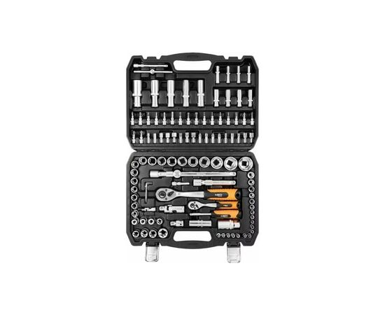 Набор инструментов Neo Tools 108шт, 1/2", 1/4", CrV, кейс (10-212), изображение 2 Набор инструментов Neo Tools 108шт, 1/2", 1/4", CrV, кейс (10-212), изображение 2