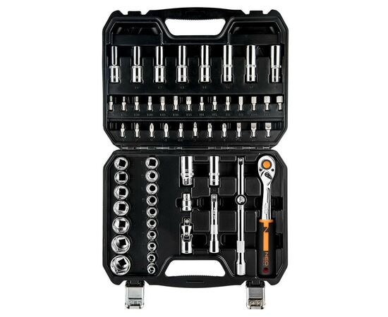 Набор инструментов Neo Tools 58шт, 1/2", CrV, кейс (10-042), изображение 3 Набор инструментов Neo Tools 58шт, 1/2", CrV, кейс (10-042), изображение 3