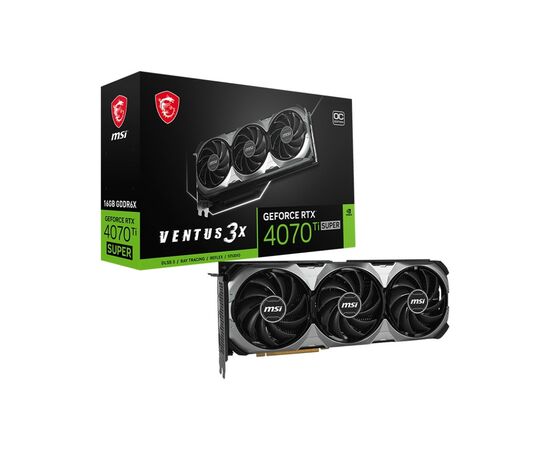 Видеокарта MSI GeForce RTX4070Ti SUPER 16Gb VENTUS 3X OC (RTX 4070 Ti SUPER 16G VENTUS 3X OC), изображение 5 Видеокарта MSI GeForce RTX4070Ti SUPER 16Gb VENTUS 3X OC (RTX 4070 Ti SUPER 16G VENTUS 3X OC), изображение 5