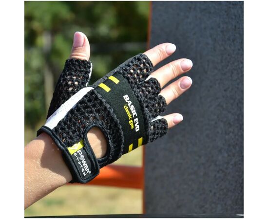 Перчатки для фитнеса Power System PS-2100 Basic EVO Black/Yellow Line XXL (PS_2100E_XXL_Black/Yellow), изображение 3 Перчатки для фитнеса Power System PS-2100 Basic EVO Black/Yellow Line XXL (PS_2100E_XXL_Black/Yellow), изображение 3