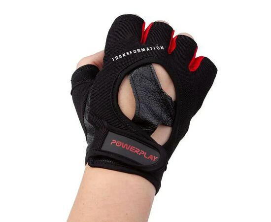 Перчатки для фитнеса PowerPlay 2222 Чорні XL (PP_2222_XL_Black), изображение 2
