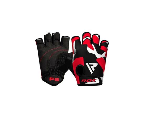 Перчатки для фитнеса RDX F6 Sumblimation Red L (WGS-F6R-L), изображение 2 Перчатки для фитнеса RDX F6 Sumblimation Red L (WGS-F6R-L), изображение 2