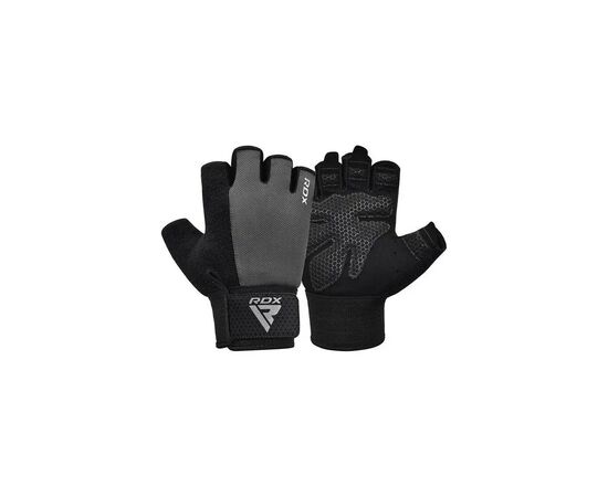 Перчатки для фитнеса RDX W1 Half Gray Plus L (WGA-W1HG-L+), изображение 2 Перчатки для фитнеса RDX W1 Half Gray Plus L (WGA-W1HG-L+), изображение 2